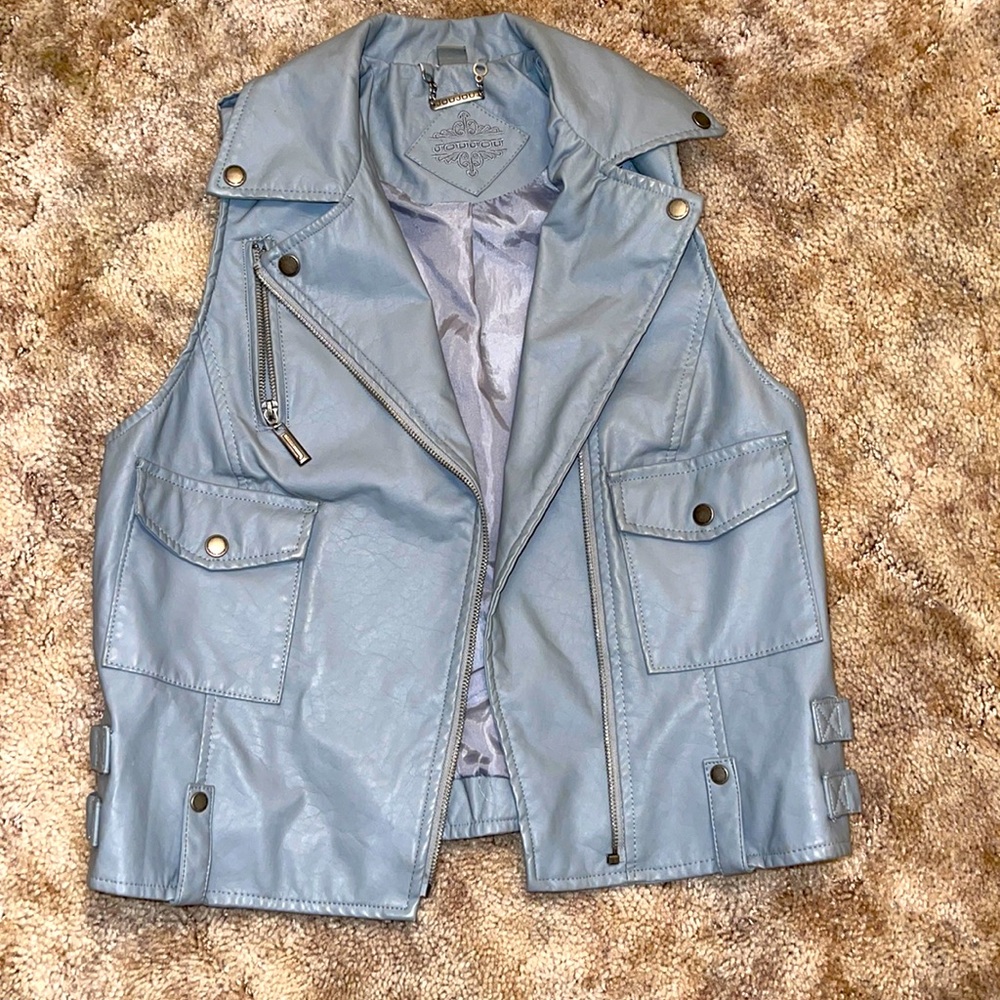 JouJou Leather Grey Vest